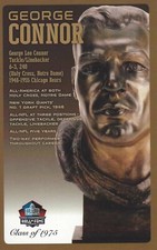 George Connor Chicago Bears Football Hall of Fame Bust Card