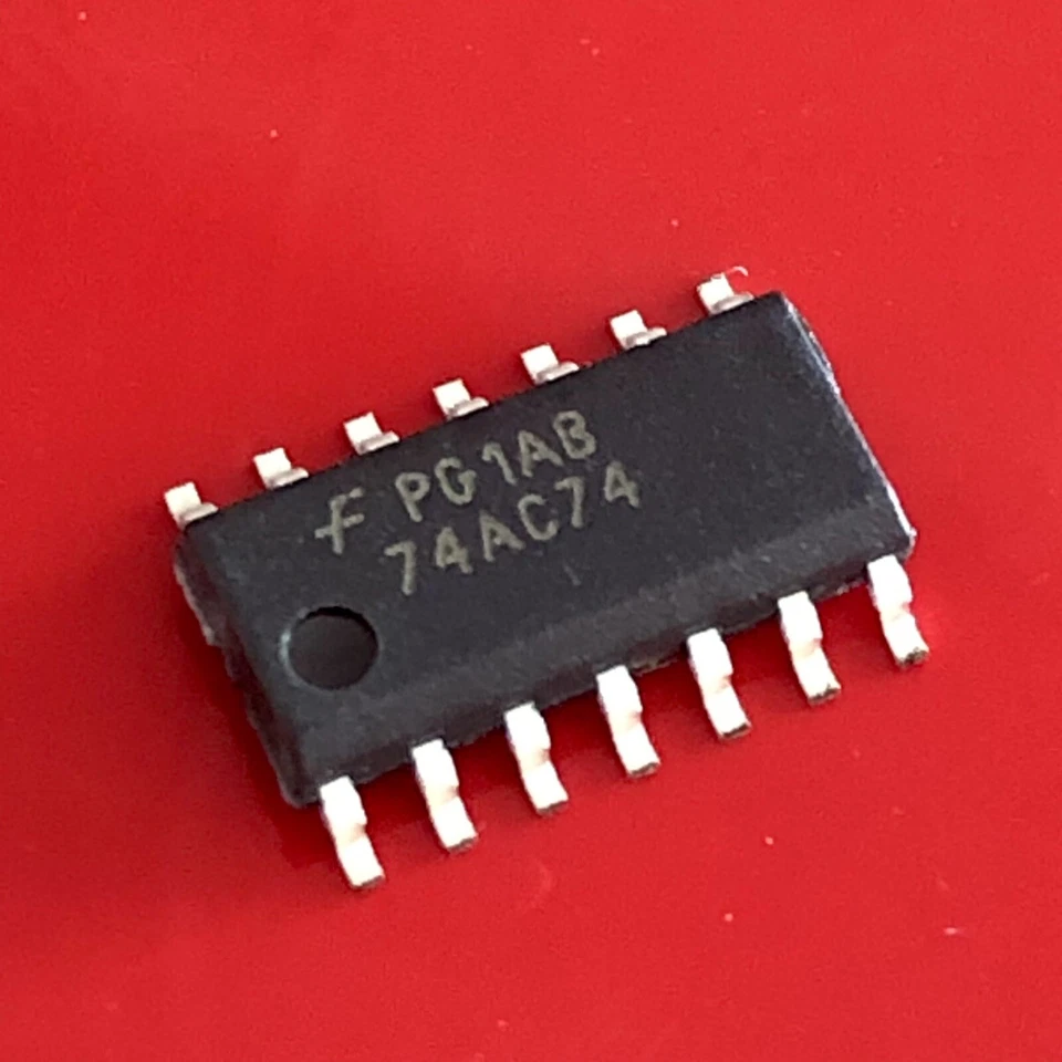 [2x] 74AC74 Fairchild Dual D-Type Pos Edge-Triggered Flip-Flop SMD IC SOIC-14