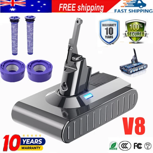 9500mAh Battery For Dyson V8 All Series SV10 Absolute V8 Animal Cordless /Filter