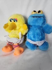 Vintage Luvs You Baby Cookie Monster and Baby Big Bird Plush  Hasbro Softies B1