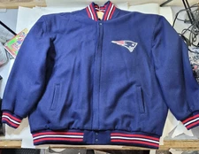 JH DESIGN WOOL PATRIOTS JACKET ~ 6XL~ PRE-OWNED ~ FREE SHIPPING