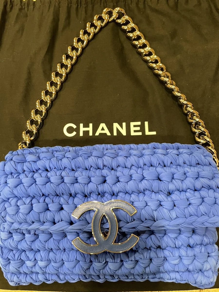 Chanel Collectors Blue Crochet Shoulder Bag