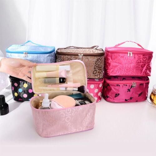 Squar Portable Beauty Cosmetic Organizer Women's Makeup Bag Storage Wash Bag - Bild 1 von 16