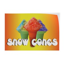 Decal Stickers Snow Cones Outdoor Advertising Printing A Vinyl Store Sign Label