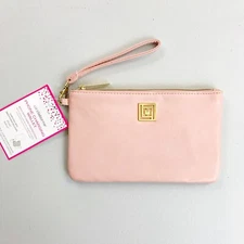 LIZ CLAIBORNE Wristlet Wallet NWT 8x5 Minimal Chic Card Pockets Rose Quartz