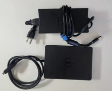 Dell WD15 Docking Station with 180W Adapter - Black - 4K - HDMI -Laptop