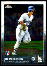 2015 Topps Chrome #129a Joc Pederson Rookie Card Los Angeles Dodgers /RC. rookie card picture