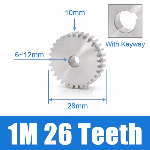 1/1.5/2 Mod 12~120 Teeth, Flat Gear Cylindrical Gear, Spur Gears Stainless Steel - Picture 37 of 90