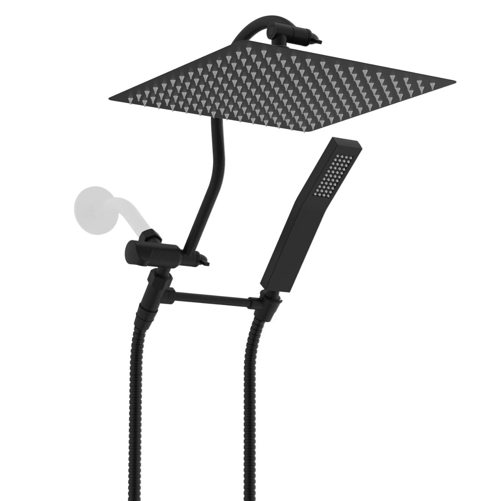 12'' High Pressure Rainfall Shower Head Combo with Handheld Shower Wand Black
Opens in a new window