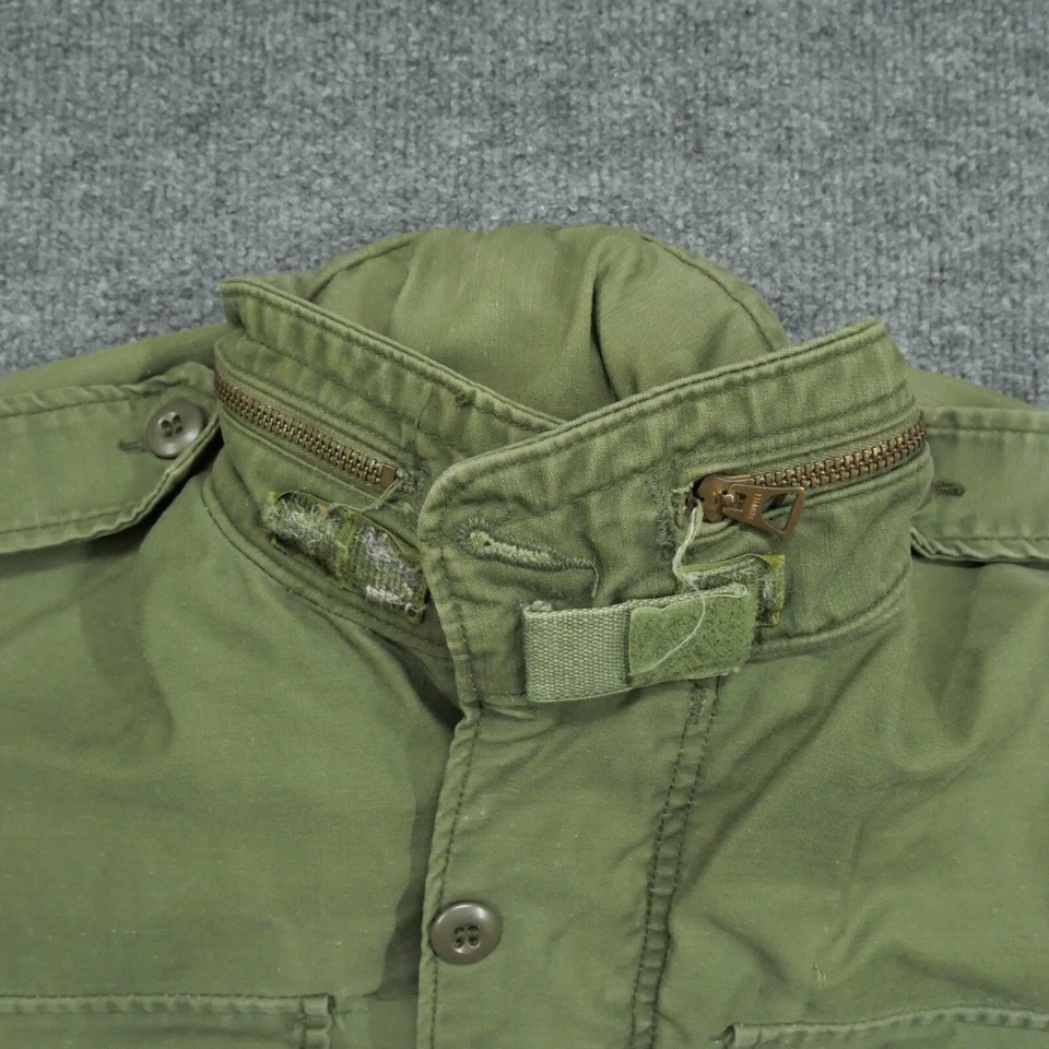 Vintage US Army Coat Field Mens Small Green OG 107 M 65 Jacket 60s - Image 4 of 4