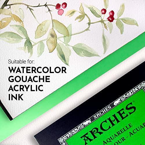 Arches Watercolor Pad 9x12-inch Natural White 100% Cotton Paper
