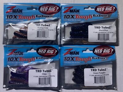 Z-Man TRD TubeZ 2.75''  6pk Z Man Soft Plastics  Worms ZMan Fishing Baits Choose