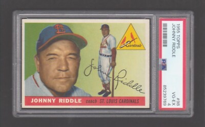 1955 TOPPS #98 JOHNNY RIDDLE St. LOUIS CARDINALS PSA 4 | eBay
