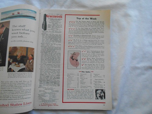 NEWSWEEK Magazine-FEBRUARY 13,1961-EILEEN FARRELL OF THE MET - Picture 2 of 2
