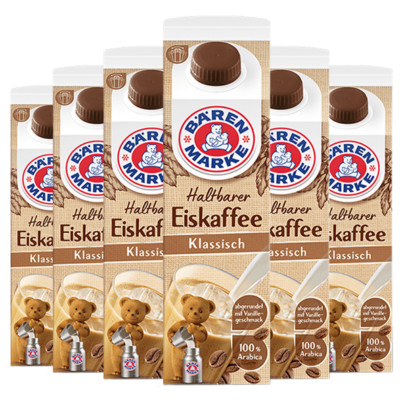 Bärenmarke Eiskaffee Klassisch, 1,8% Fett, 6er Pack