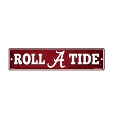 Alabama Crimson Tide Sign 4" x 17" Plastic Street Sign - ROLL TIDE