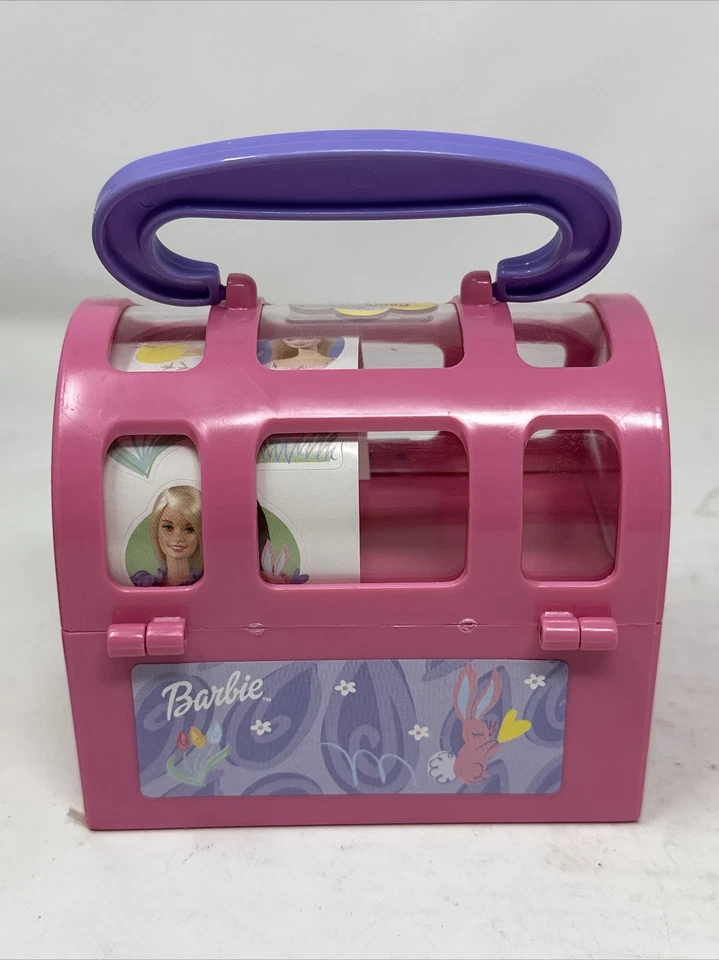 RARE Vintage 1998 mattel BARBIE bank Candy Container HOT PINK 90s chocolate coin - Image 3 of 4