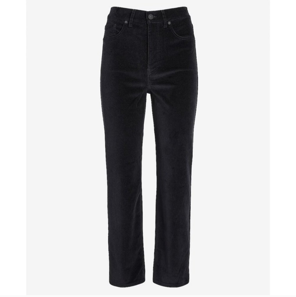 NWT Express Super High Waisted Velvet Straight Pant - Sz 14 NWT Express Super High Waisted Velvet Straight Pant - Sz 14