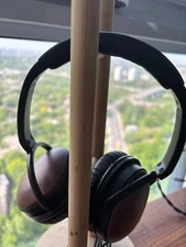 E-MU x Drop Black Walnut Headphones audiophile beautiful Massdrop