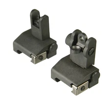 High Strength Polymer Front Rear Flip Up Rapid Transition Backup Sight