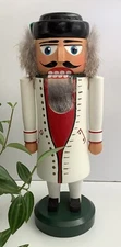 German Erzgebirge Nutcracker Smoker 9” Wood Volkskunst Original Box Rare