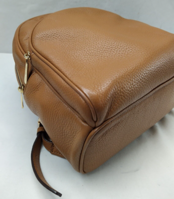 Michael Kors Tan Brown Pebbled Leather Pocket Zip Around 