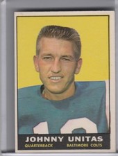 1961 TOPPS #1 JOHNNY UNITAS BALTIMORE COLTS HOF 3148B