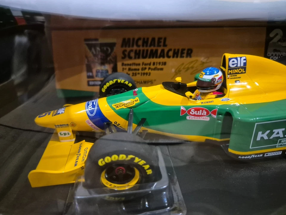 Minichamps 1.18 Benetton Ford B193B Schumacher 1993 German F1 GP 510932805 - Image 3 of 4