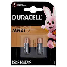 DURACELL MN21 12 VOLT BATTERIES, POUR TELECOMMANDE PORTAIL / VOITURE, PACK 2 PCS
