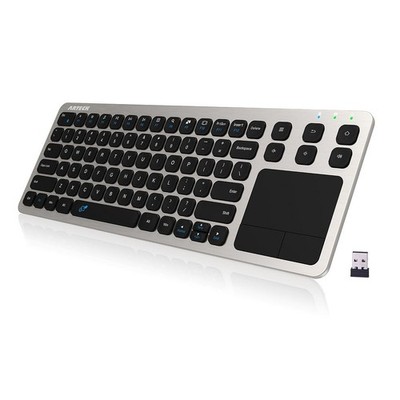 Arteck 2.4G Wireless Touch TV Keyboard with Easy Media Control and Built-in T...