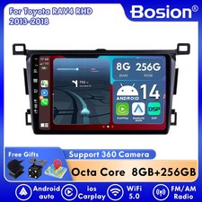 For Toyota RAV4 RHD 2013-2018 Car Radio Stereo GPS SAT NAV Carplay Android14 DAB