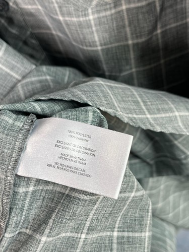 Camicia Orvis uomo extra large grigia a quadri manica corta performance con bottoni XL - Foto 8 di 16