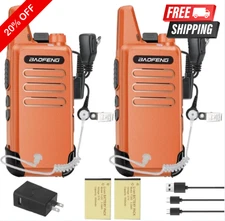 Long Range Walkie Talkie 2 Set 50 Mile Two Way Radio Charge Headset Waterproof