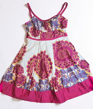 Nine West Womens Dress Sz 6 Floral Sundress summer pink