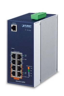 Planet IGS-4215-4P4T IP30 Industrial L2/L4 4-Port 10/100/1000T 802.3at PoE + ~E~