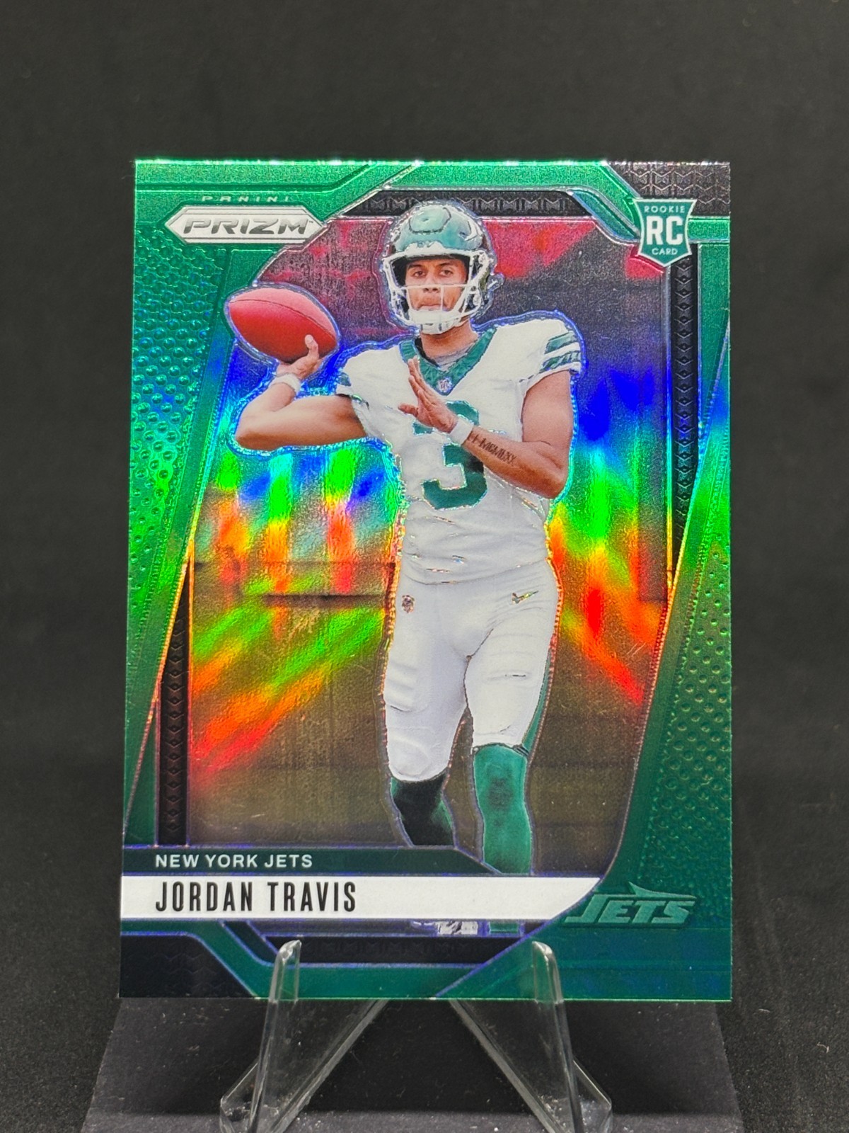 Jordan Travis 2024 Panini Prizm Green #359 New York Jets Rookie RC