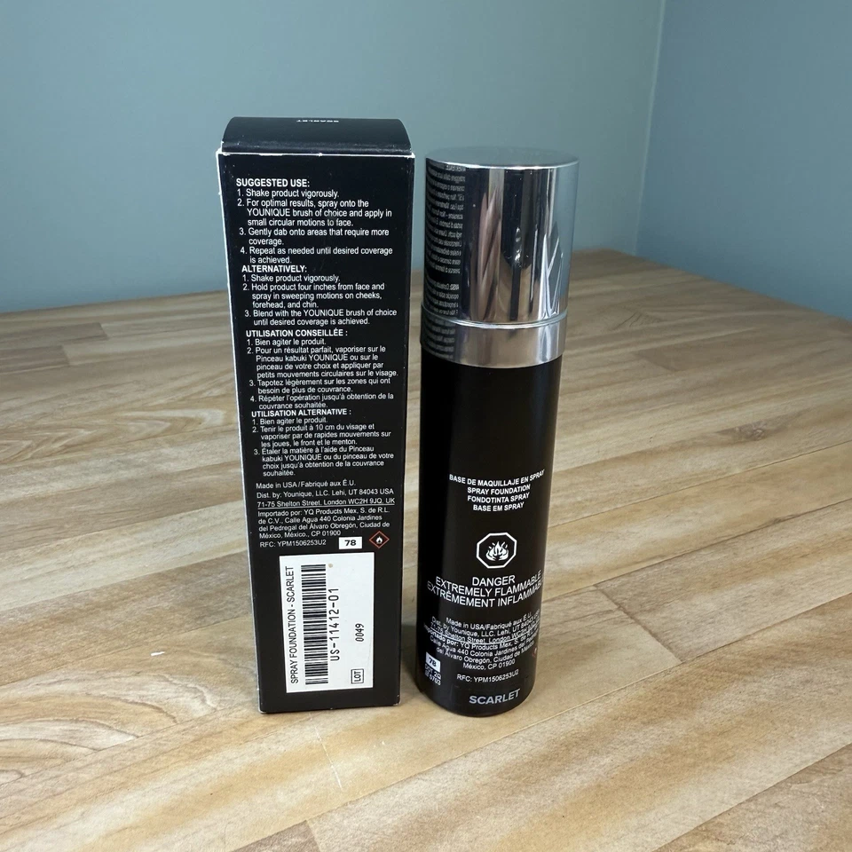 Base Younique Touch Spray ESCARLATA 1,6 OZ Descontinuada TOTALMENTE NUEVA Foto 3 de 4