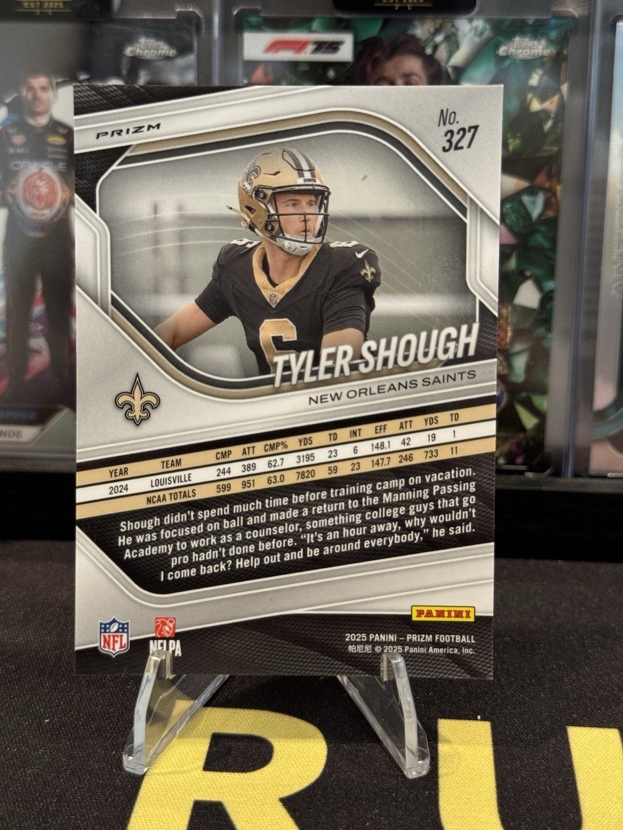 2025 Panini Prizm Tyler Shough RC Red Flash Prizm SP #327 New