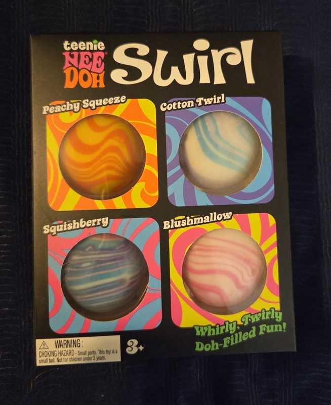 Schylling Teenie Nee Doh Swirl. Peachy ,Cotton Twirl, Squishberry и Blushmallow.