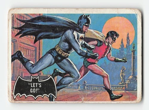 1966 Topps Batman (Black Bat Logo) #28 "Let's Go!" Poor