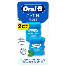 Oral-B Complete Satin Floss Mint 2 Pack Dental Floss
