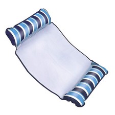 Aqua Leisure 4 in 1 Monterey Hammock Pool Float Chair, Navy Stripe Open Box 
