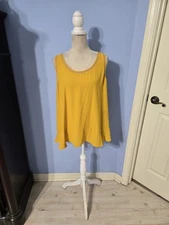 Loft Xlarge Blouse Womens Yellow Sleeveless