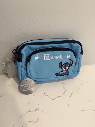 Brand New Disney Stitch Crossbody Bag – WDW Blue UV Ink Logo – Adjustable Strap