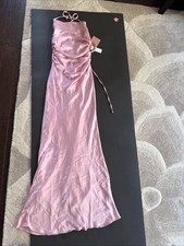 Bhldn Saylor Cowl Neck Satin Maxi Dress Xxs Orchard Pink Nwt$220