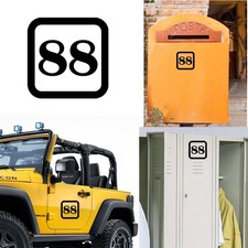 Sticker Vinyl Number 88 Version v1sq