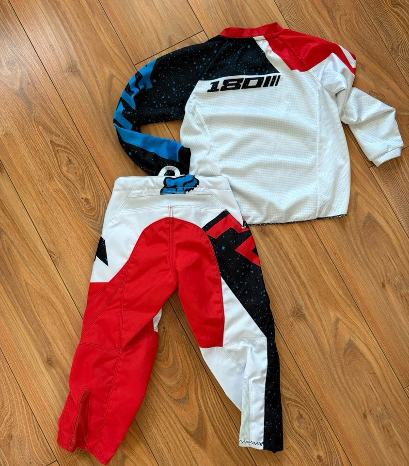 FOX RACING 180 motorcross Kids Jersey Sz KM & Pants Sz K4 Multicolor - Image 3 of 4