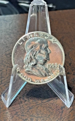 1958 Franklin Half Dollar Proof Uncirculated 90% Silver Coin