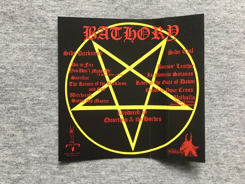 2020 BATHORY SATAN MY MASTER MC TAPE NM DEMO DARKTHRONE MAYHEM VENOM SLAYER RARE - Image 4 of 4