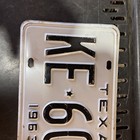 1963 Texas License Plate TX KE 6033  — photo 3
